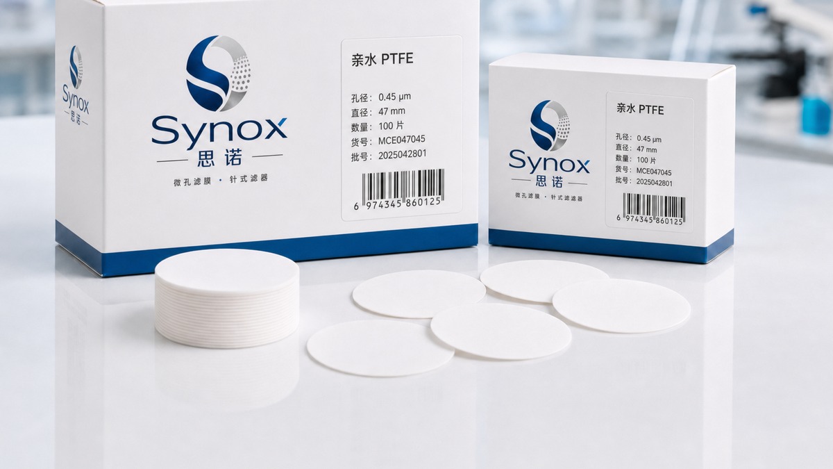 亲水 PTFE — Synox 思诺产品包装与实物展示